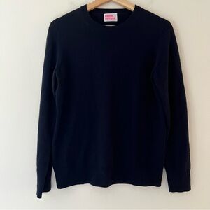 From Future Cashmere Sweater Crewneck Navy Size Medium Quiet Luxury Classic